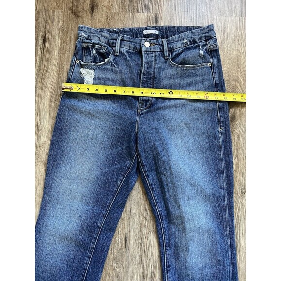 Anthropologie Good American Good Boy High Waisted Split Hem Jeans Size 6/28 - Picture 12 of 14